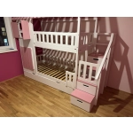 łóżko ze schodami dla dziewczynek
