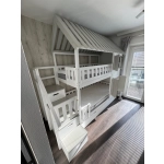 Łóżko piętrowe ze schodami Katowice w stylu skandynawskim