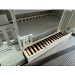 Drewniane łóżko piętrowe ze schodami Katowice dla chłopca i dziewczynki