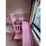 Nowoczesne łóżko piętrowe dziecięce ze schodami i ślizgawką  🖼️ ALT 6