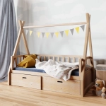 Łóżko tipi z szufladami