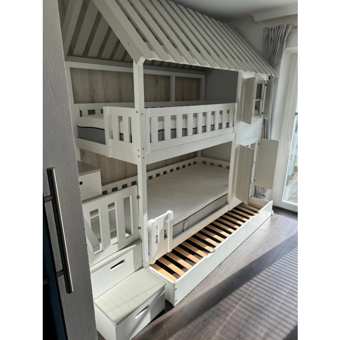Łóżko piętrowe ze schodami Katowice dostępne na zamówienie