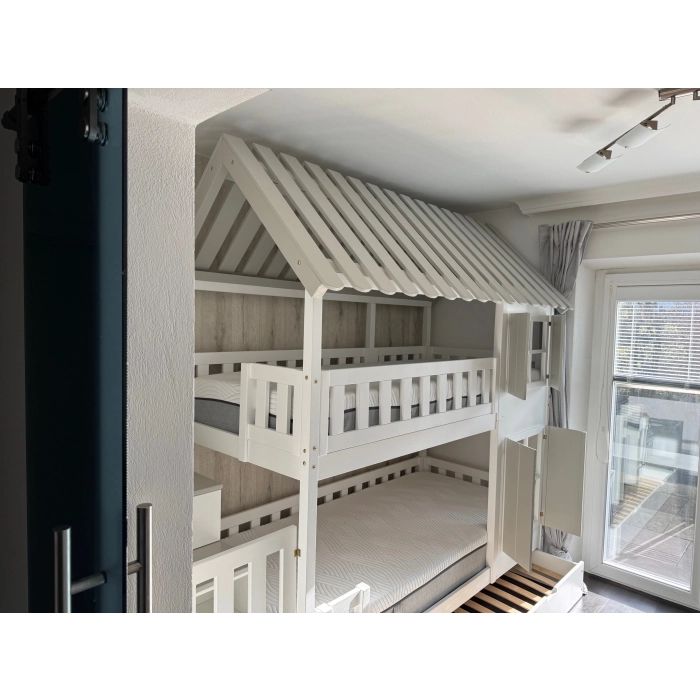 Stabilne łóżko piętrowe ze schodami Katowice z bezpiecznym dostępem